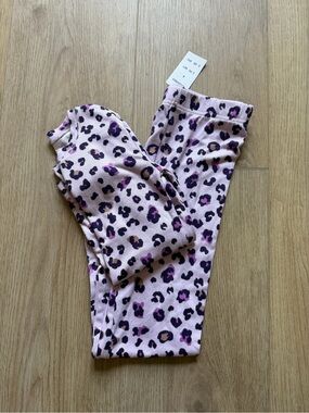 Cuddle Duds Girls Purple Leopard Print Jammies